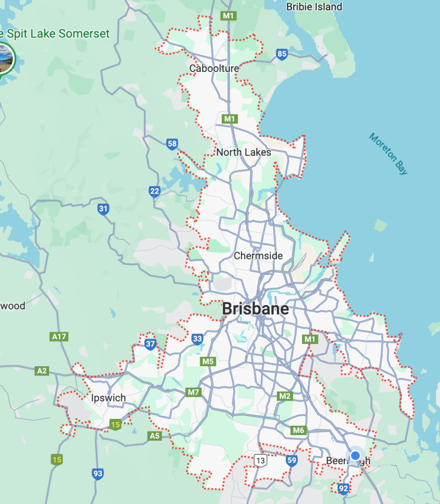 Map of Brisbane City